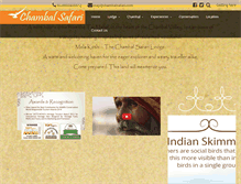 Tablet Screenshot of chambalsafari.com